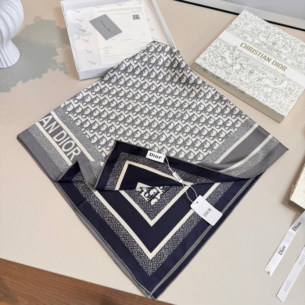Dior Silk Square Scarf - Picture 4 of 8